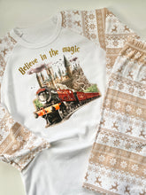 Load image into Gallery viewer, Believe in the Magic Train Christmas Pyjamas
