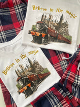 Load image into Gallery viewer, Believe in the Magic Train Family Tartan Pyjamas
