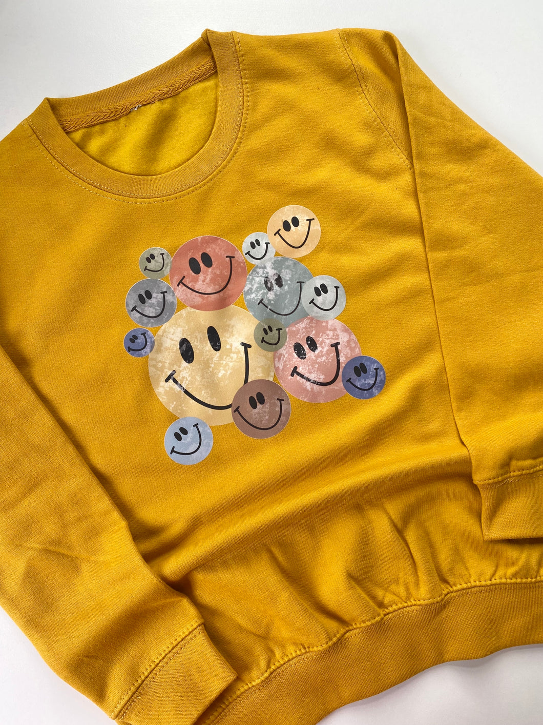 Autumnal Retro Smiley Kids Sweatshirt
