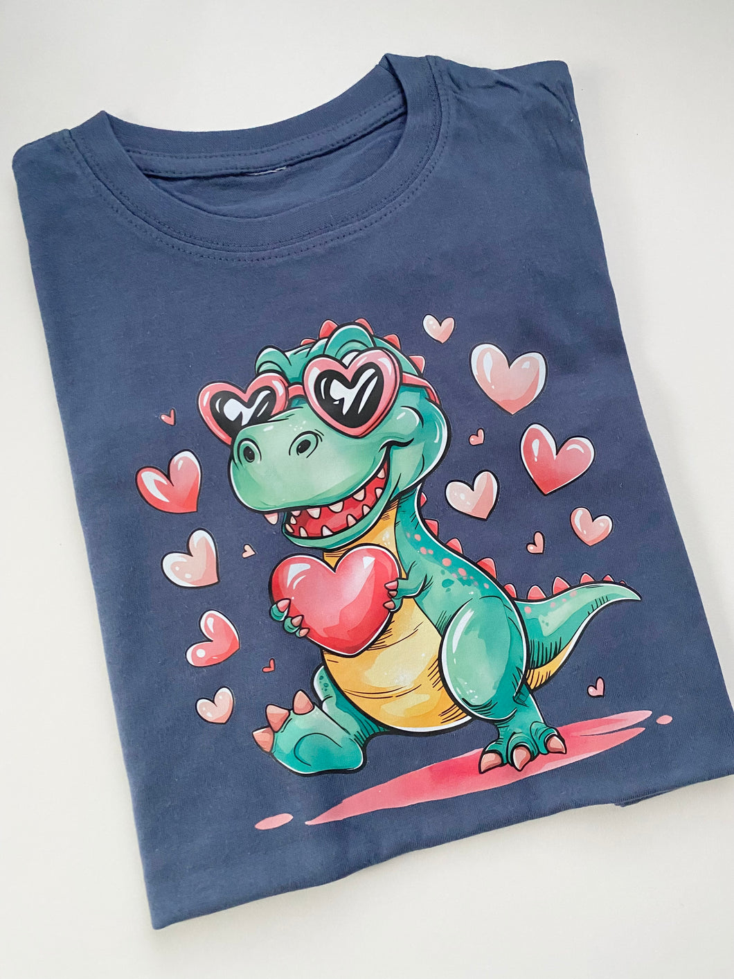 Dinosaur Hearts Valentines T Shirt