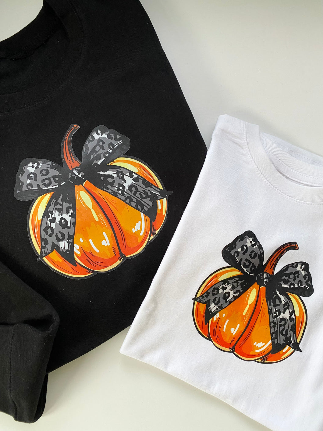 Leopard Bow Pumpkin T Shirt