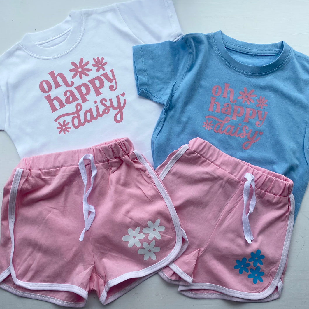 Oh Happy Daisy Retro Shorts Set